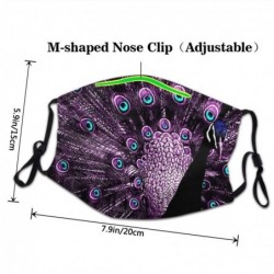 Purple peacock - adult face mask - non-disposable - washable - dust proof / anti-virus