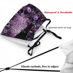 Purple peacock - adult face mask - non-disposable - washable - dust proof / anti-virus