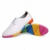Fashionable leather loafers - with rainbow soles - unisex