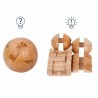 Boule en bois - puzzle de verrouillage - jouet éducatif à débloquer