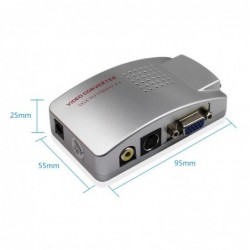 PC-signaalomzetterbox - adapter - VGA naar TV AV RCA - NTSC PALHDMI-schakelaars