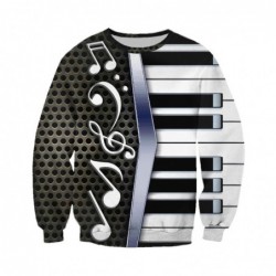 Trendy sweater / hoodie - met rits - 3D pianoprintHoodies & Sweaters