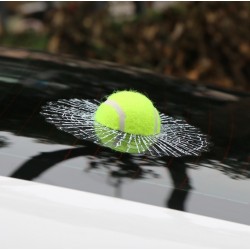 Tennisbal - gebroken ruit - auto stickerStickers