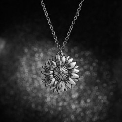 Sunflower pendant necklace - openable - with "You are my Sunshine" lettering