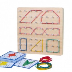 Montessori Toys Kids Creative Graphics Rubber Tie Nail Boards Children Educational Wooden Toys Preschool Brinquedos Juguetes