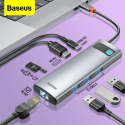 Baseus USB C HUB USB Type C Multi HUB 3.0 3 0 for Macbook Pro Air Surface Pro 7 USB Ethernet Network HUB USB-C Splitter Adapter