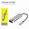 Hub USB-C - adaptateur multiport - répartiteur - USB 3 - HDMI - RJ45 PD