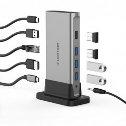 11 in 1 - USB C HUB Type-C naar multi HDMI RJ45 VGA - USB 3.0 / 2.0 - adapter - dockingstationSplitters