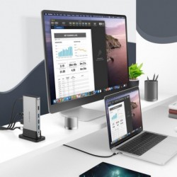 11 in 1 - USB C HUB Type-C naar multi HDMI RJ45 VGA - USB 3.0 / 2.0 - adapter - dockingstationSplitters