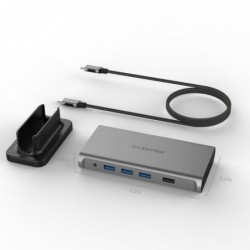 11 in 1 - USB C HUB Type-C naar multi HDMI RJ45 VGA - USB 3.0 / 2.0 - adapter - dockingstationSplitters