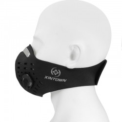 PM25 - masque protecteur buccal / facial - double valve d'air - anti bactérien / anti pollution