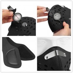 PM25 - beschermend mond- / gezichtsmasker - dubbele luchtklep - antibacterieel / anti-vervuilingMondmaskers
