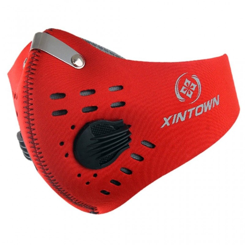 PM25 - masque protecteur buccal / facial - double valve d'air - anti bactérien / anti pollution