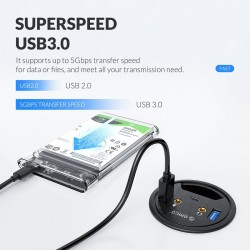 ORICO USB 3.0 HUB Desktop Grommet Type C High Speed Splitter With SD TF Headphone Mircophone Adapter For PC Computer Accessories