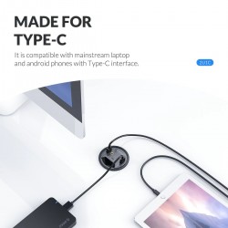 ORICO USB 3.0 HUB Desktop Grommet Type C High Speed Splitter With SD TF Headphone Mircophone Adapter For PC Computer Accessories