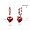 Luxe oorbellen met rood kristal hartjeOorbellen