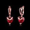 Luxe oorbellen met rood kristal hartjeOorbellen