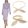 Stretch belt with metal leaf buckleBelts