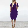 Modieuze vintage losse jurk - met zakken / hartjes printJurken