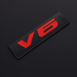 3D metalen autosticker - embleem motormaat - V6 - V8Stickers
