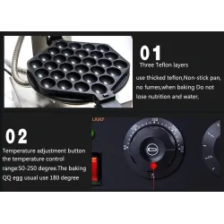 Commercial Electric 110V /220V Non-stick pan egg bubble waffle maker Eggettes puff cake iron maker machine bubble egg cake oven