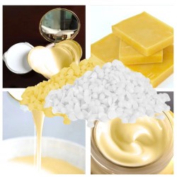 DIY natural bee wax - 100% no added soy wax - lipstick material - yellow / white - 1000g