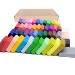 50 colors a total of 1kg soft clay clay diy plasticine creative children's toy set Monochrome 20g