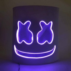 Luminous helmet mask - full face prop - halloween party - entertainment - breathable - led lighting