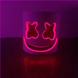 Luminous helmet mask - full face prop - halloween party - entertainment - breathable - led lighting