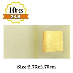 Edible gold leaf sheets - 24k gold foil - for cake decoration - cooking - drink - desserts - food