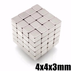 N35 - neodymium magneten - sterk magneetblok - kubus - 4 * 4 * 3mm 50 stuksN35