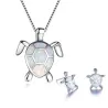Elegante ketting / oorbellen met zeeschildpad - sieradensetSieradensets