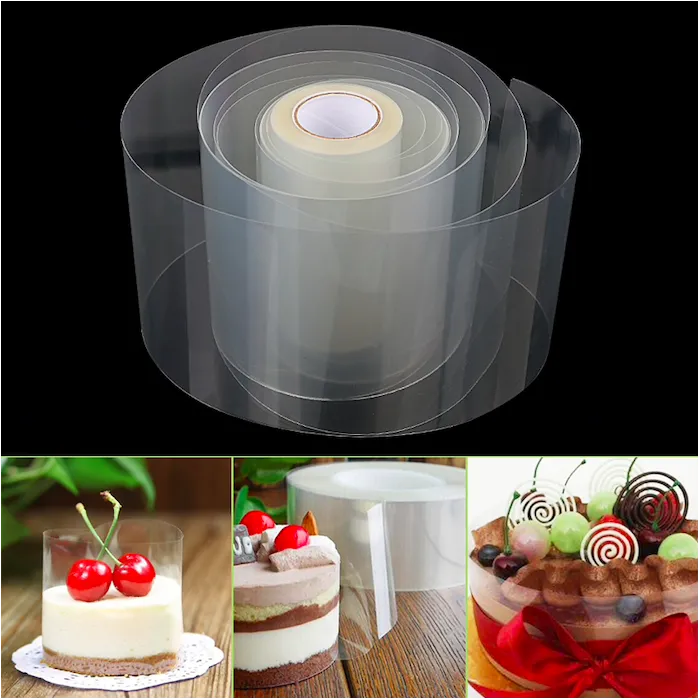 Transparant - kant cake membraan - plasticfolie - 8cm * 10m / 10cm * 10mBakvormen