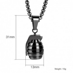 Hand grenade pendant - with necklace - stainless steelNecklaces