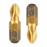 Screwdriver bits - 1/4 inch - titanium coated - anti-slip - Phillips hex shank - PH2 - 25mm - 10 piecesBits & drills