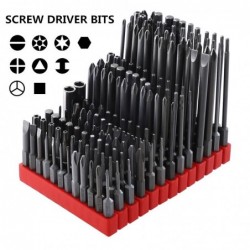 Magnetic alloy drill bits - hex - for electric screwdriver - 1/4" - 50mm / 75mm / 100mm - set - 12 pieces