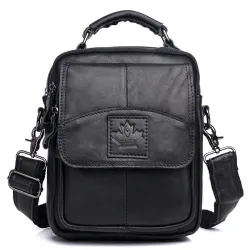 Luxe crossbody tas - met ritsen - echt leerTassen
