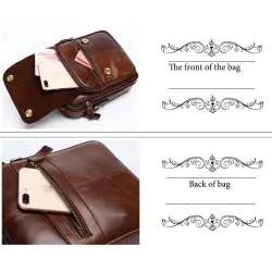 Luxe crossbody tas - met ritsen - echt leerTassen