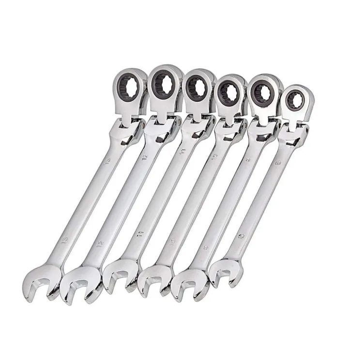 Flexibele ratelsleutel - metrische moersleutel - open einde / ring - 8mm - 13mmMoersleutels