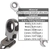 Flexibele ratelsleutel - metrische moersleutel - open einde / ring - 8mm - 13mmMoersleutels