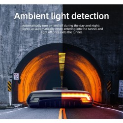 Bike brake light - turning light - flash tail rear lamp - laser line - with remote control - wireless - waterproofLights