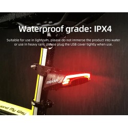 Bike brake light - turning light - flash tail rear lamp - laser line - with remote control - wireless - waterproofLights