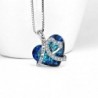 Ocean crystal heart pendant - with necklace - "I Love You Forever"Necklaces