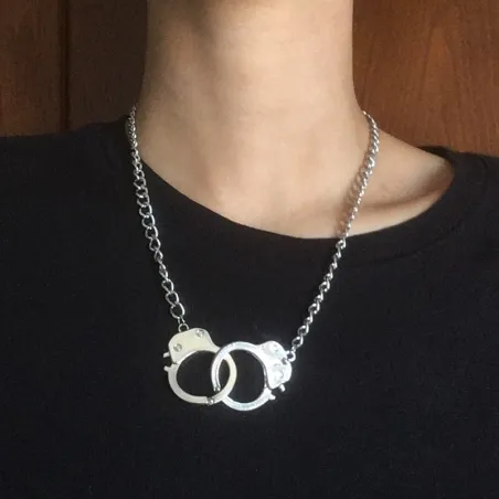 Trendy korte ketting - love handcuffs - unisexHalskettingen