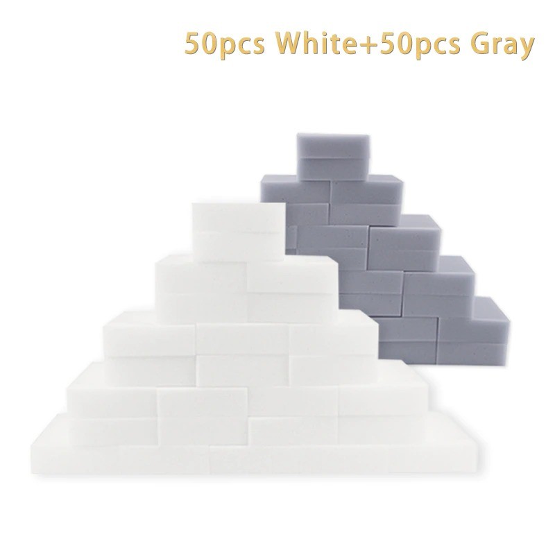 Melamine sponge - for cleaning - for kitchen / bathroom / shoes - 100 pieces