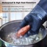 Long protective glove - for cleaning / BBQ - heat resistant - silicone - 1 piece