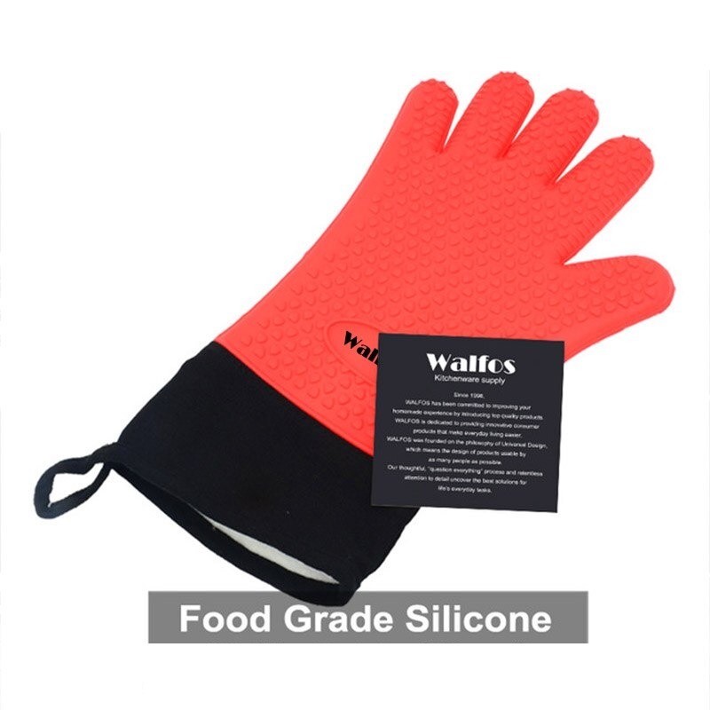 Long protective glove - for cleaning / BBQ - heat resistant - silicone - 1 piece