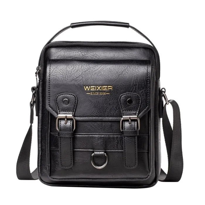 Vintage schouder / crossbody tas - echt leerTassen