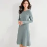 Elegant knitted dress - 100% cashmere / wool - knee lengthDresses