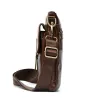 Crossbody / schoudertas van echt rundleer - met ritsenTassen